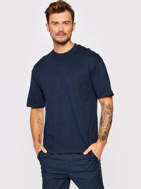 Jack&Jones Tričko Brink 12185628 Tmavomodrá Boxy Fit