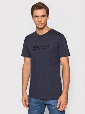 Jack&Jones PREMIUM Tričko Blalogo 12195084 Tmavomodrá Regular Fit