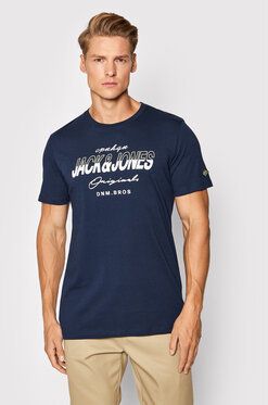 Jack&Jones Tričko Splits 12195760 Tmavomodrá Standard Fit