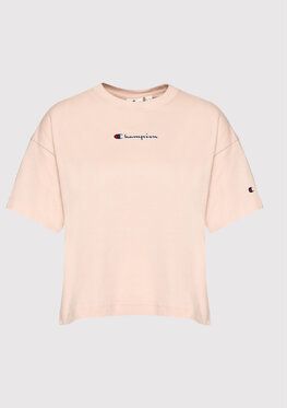 Champion Tričko Script Logo 114474 Ružová Regular Fit