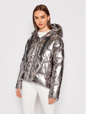 Deha Vatovaná bunda D53274 Strieborná Oversize