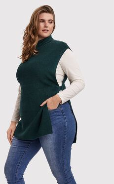 Vero Moda Curve Vesta Myrna 10252749 Zelená Regular Fit