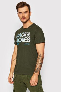 Jack&Jones Tričko Poky 12193005 Zelená Regular Fit