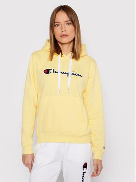 Champion Mikina Blend Script Logo 114461 Žltá Regular Fit