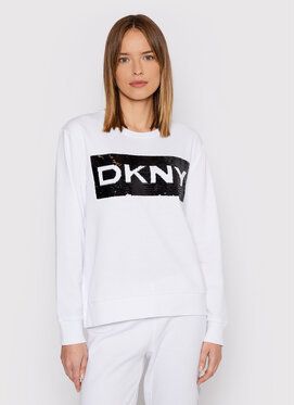 DKNY Mikina P1MPEB2R Biela Regular Fit