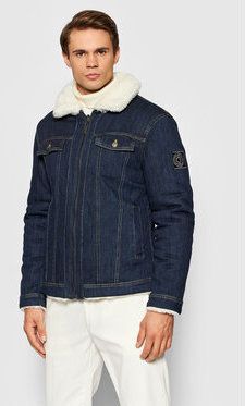 Guess Džínsová bunda Denim Sherpa M1BL53 WE800 Tmavomodrá Regular Fit