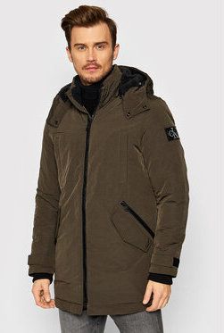 Calvin Klein Jeans Parka J30J318651 Zelená Relaxed Fit