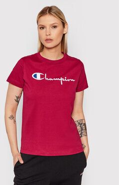 Champion Tričko Big Logo 114128 Bordová Regular Fit