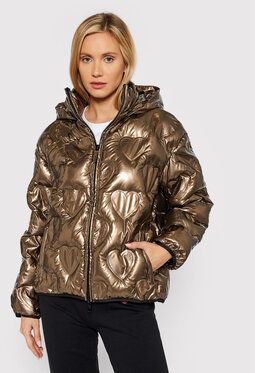 LOVE MOSCHINO Vatovaná bunda WH78200A 0004 Hnedá Regular Fit