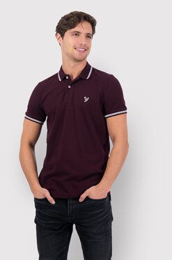 American Eagle Polokošeľa 018-1165-9150 Bordová Slim Fit