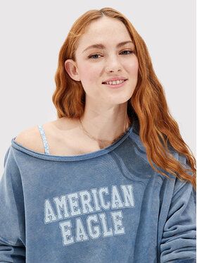 American Eagle Mikina 045-2532-1636 Modrá Oversize