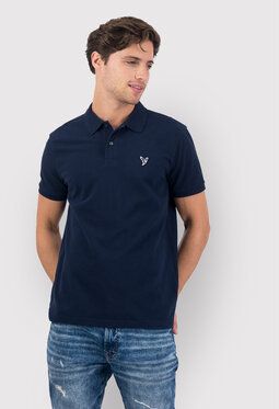 American Eagle Polokošeľa 018-1165-9148 Tmavomodrá Slim Fit