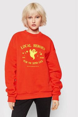 Local Heroes Mikina Super Luck AW21S0050 Červená Regular Fit