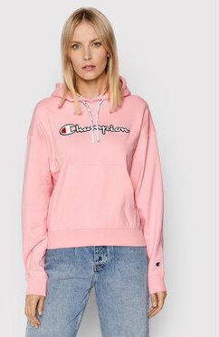 Champion Mikina Vintage Script Logo 112638 Ružová Custom Fit
