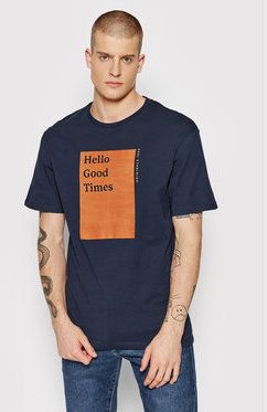 Jack&Jones Tričko Jorcorduroy 12198350 Tmavomodrá Regular Fit