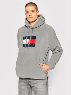 Tommy Jeans Fleecová mikina DM0DM12576 Sivá Relaxed Fit