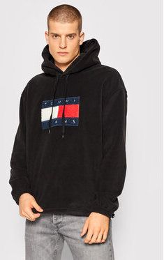 Tommy Jeans Fleecová mikina DM0DM12576 Čierna Relaxed Fit