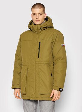 Tommy Jeans Parka Tech DM0DM11180 Zelená Regular Fit