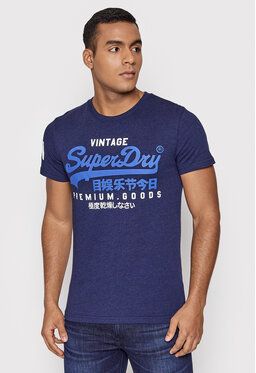 Superdry Tričko Vl Tee M1011356A Tmavomodrá Regular Fit