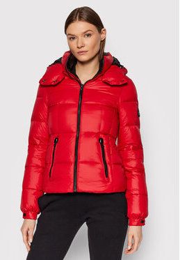 Superdry Vatovaná bunda Mountain W5010982A Červená Regular Fit