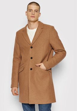Only & Sons Vlnený kabát Julian 22010254 Hnedá Regular Fit