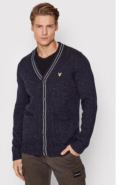 Lyle & Scott Kardigán Flecked KN1505V Tmavomodrá Regular Fit