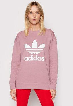 adidas Mikina adicolor Trefoil HE9536 Fialová Regular Fit