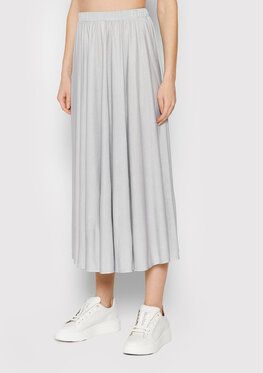 Max Mara Leisure Midi sukňa Barni 37710126 Sivá Regular Fit