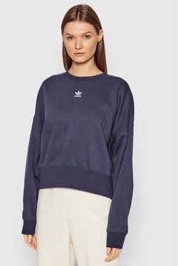 adidas Mikina adicolor Essentials Fleece HF7481 Tmavomodrá Relaxed Fit