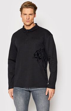 Boss Polokošeľa Plisy Iconic 50463031 Čierna Relaxed Fit