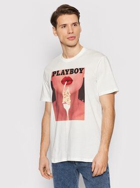 Only & Sons Tričko Playboy 22023179 Biela Regular Fit