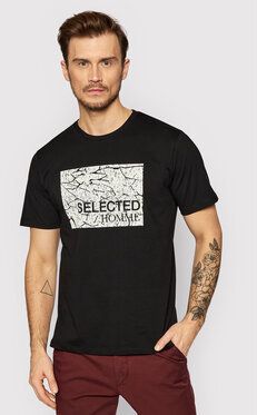 Selected Homme Tričko Dani 16085964 Čierna Regular Fit