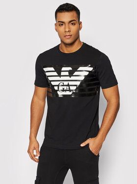 EA7 Emporio Armani Tričko 3LPT60 PJ3NZ 1200 Čierna Regular Fit