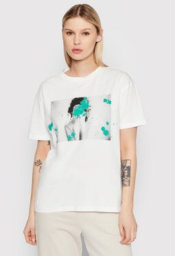 Vero Moda Tričko Ibamia 10261039 Biela Regular Fit