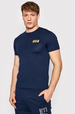 EA7 Emporio Armani Tričko 3LPT23 PJM9Z 1554 Tmavomodrá Regular Fit