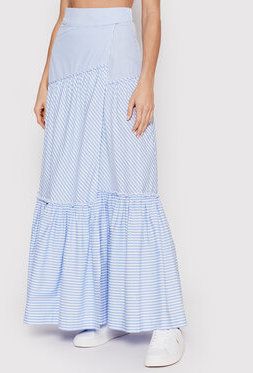 TWINSET Trapézová sukňa 221TP2454 Modrá Flared Fit