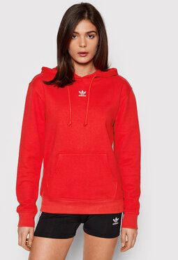 adidas Mikina Hoodie HF7508 Červená Regular Fit