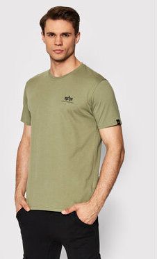 Alpha Industries Tričko Backprint 128507 Zelená Regular Fit