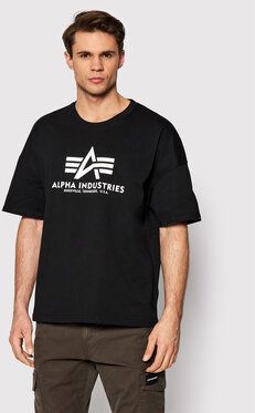 Alpha Industries Tričko Basic Heavy 116514 Čierna Oversize