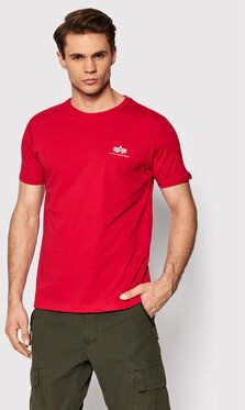 Alpha Industries Tričko Backprint 128507 Červená Regular Fit