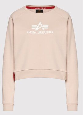 Alpha Industries Mikina Basic Boxy 128052 Ružová Regular Fit