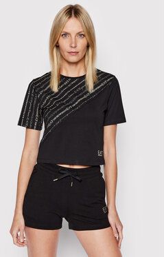 EA7 Emporio Armani Tričko 3LTT11 TJAQZ 0200 Čierna Regular Fit