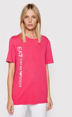EA7 Emporio Armani Tričko 3LTT09 TJCRZ 1410 Ružová Relaxed Fit