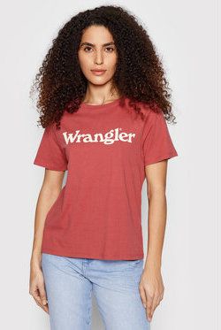 Wrangler Tričko W7N4GHXGH Červená Regular Fit
