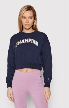 Champion Mikina Cropped College Of Colors 114964 Tmavomodrá Custom Fit