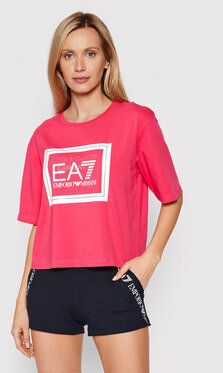 EA7 Emporio Armani Tričko 3LTT28 TJ2HZ 1410 Ružová Relaxed Fit