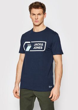 Jack&Jones Tričko Logan 12204902 Tmavomodrá Regular Fit
