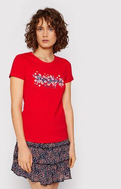 Pepe Jeans Tričko Bego PL505133 Červená Slim Fit