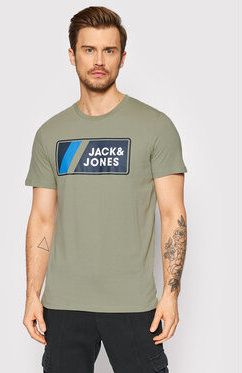 Jack&Jones Tričko Jake 12207493 Zelená Regular Fit