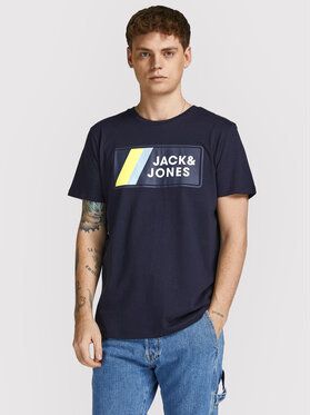 Jack&Jones Tričko Jake 12207493 Tmavomodrá Regular Fit